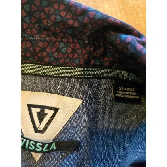 Vissla Tambora short-sleeve shirt 100% cotton men's size extra large - Picture 8 of 9